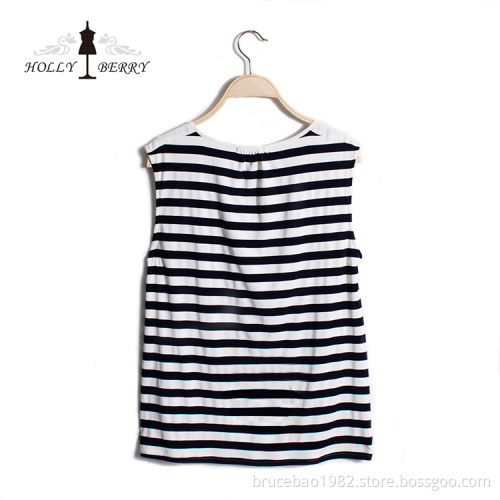Professional White Sleeveless Crew Neck Women Vest